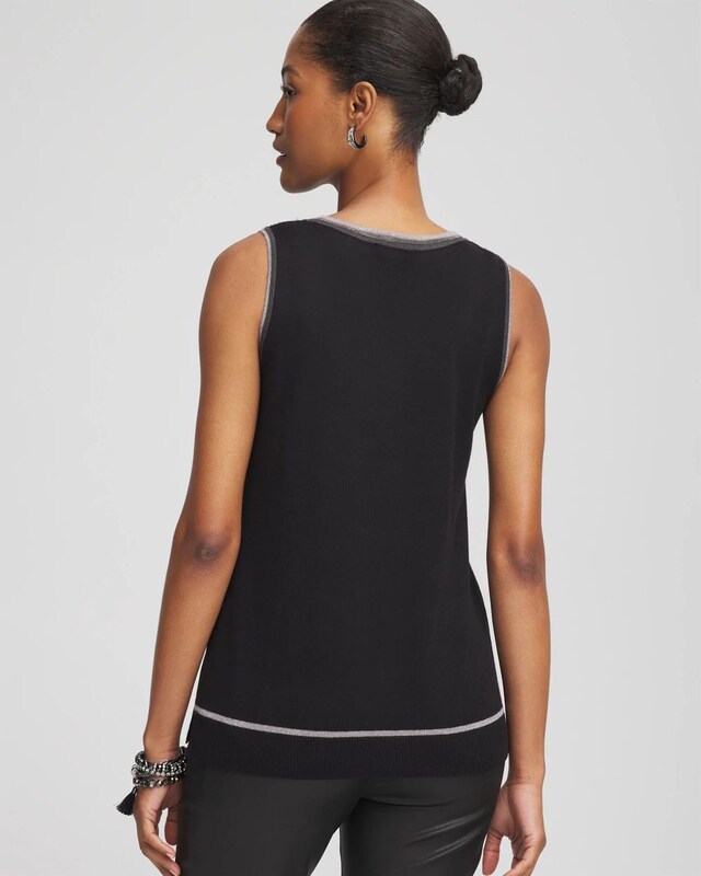 Shimmer Beaded Sweater Tank - image 3